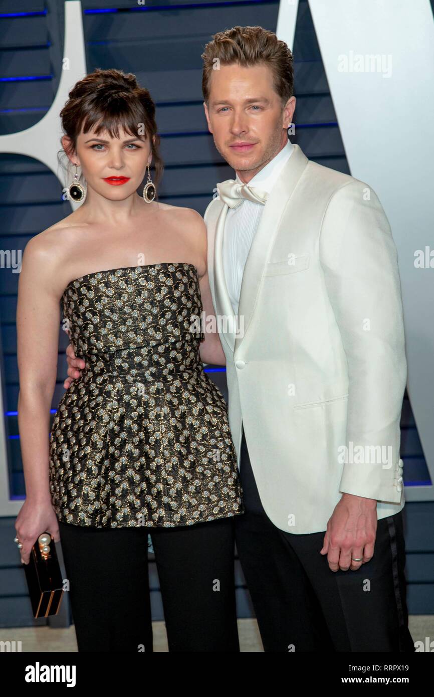 Ginnifer Goodwin und Josh Dallas an der Vanity Fair Oscar Party im Wallis Annenberg Center für Darstellende Künste in Beverly Hills, Los Angeles, USA, am 24. Februar 2019. | Verwendung weltweit Stockfoto