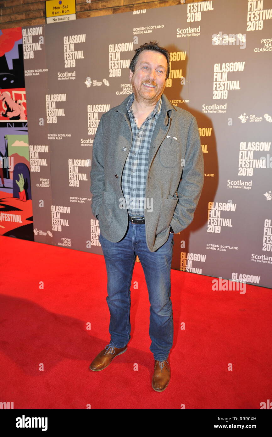 Glasgow, UK. 26 Feb, 2019. Schauspieler/Schriftsteller, Ford Kiernan aus TV-Hit zeigen, noch Spiel, auf dem roten Teppich an der Glasgow Film Theater gesehen. Credit: Colin Fisher/Alamy leben Nachrichten Stockfoto