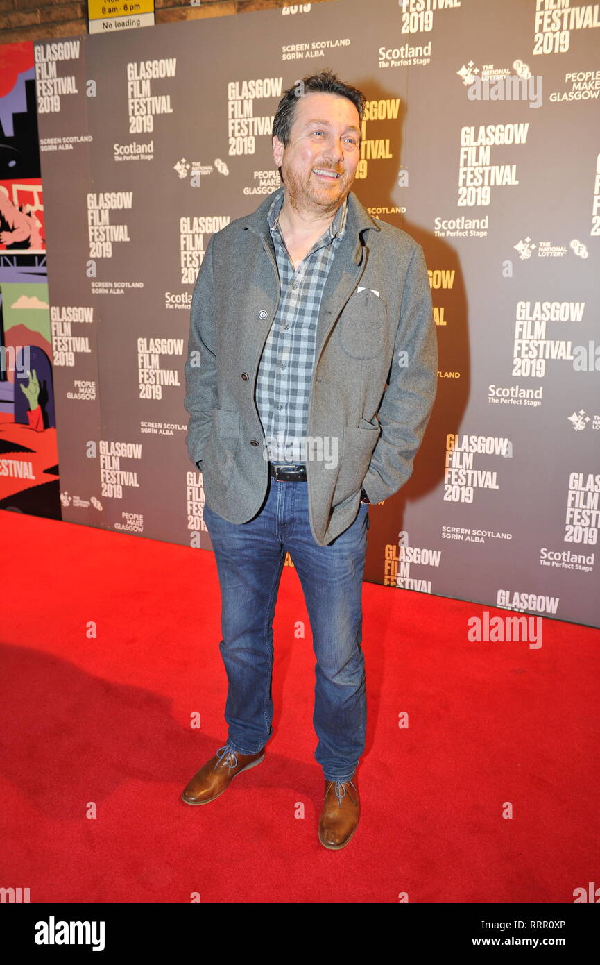 Glasgow, UK. 26 Feb, 2019. Schauspieler/Schriftsteller, Ford Kiernan aus TV-Hit zeigen, noch Spiel, auf dem roten Teppich an der Glasgow Film Theater gesehen. Credit: Colin Fisher/Alamy leben Nachrichten Stockfoto