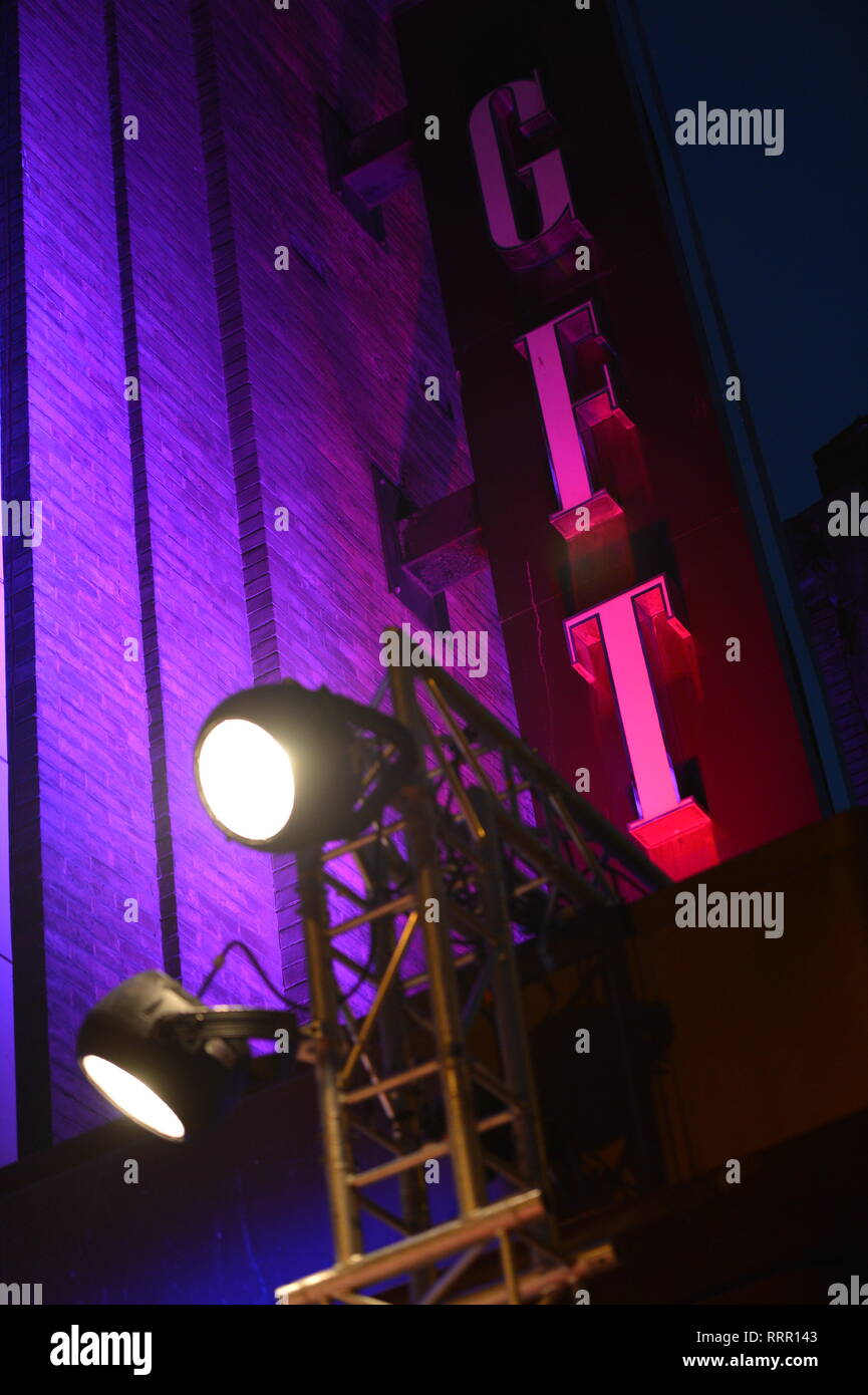 Glasgow, UK. 26 Feb, 2019. Schauspieler/Schriftsteller, Ford Kiernan aus TV-Hit zeigen, noch Spiel, auf dem roten Teppich an der Glasgow Film Theater gesehen. Credit: Colin Fisher/Alamy leben Nachrichten Stockfoto