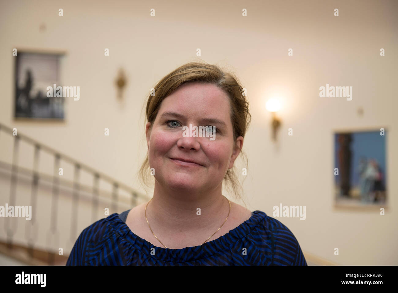 Essen, Deutschland. 26 Feb, 2019. Eva Müller (Müller), Journalist, Autor Pressekonferenz zur Bekanntgabe der Preisträger für die 55 Grimme Preis 2019 am 26.02.2019 in Essen/Deutschland. | Verwendung der weltweiten Kredit: dpa/Alamy leben Nachrichten Stockfoto