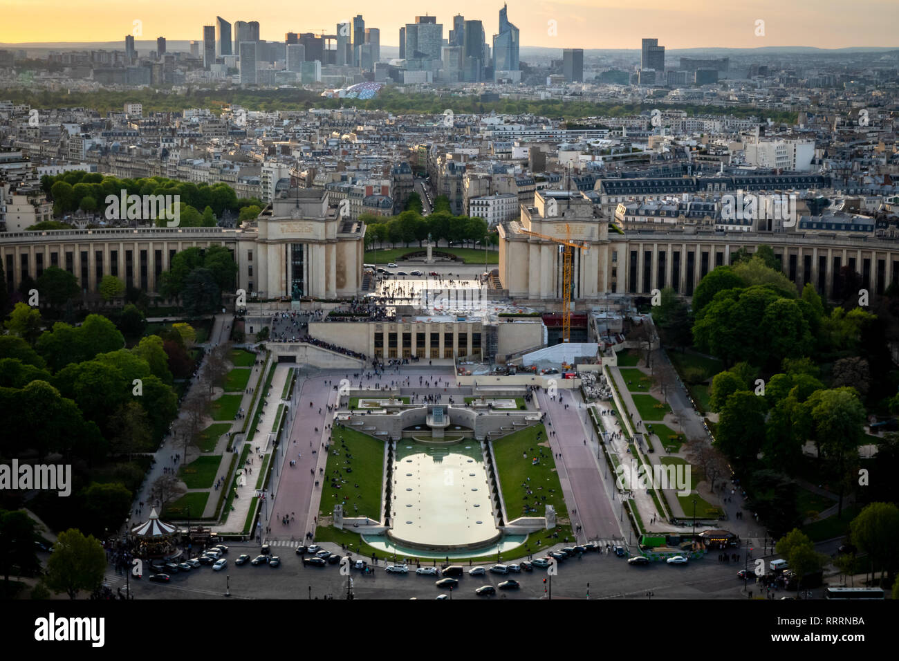 Stadt Paris von oben Stockfoto