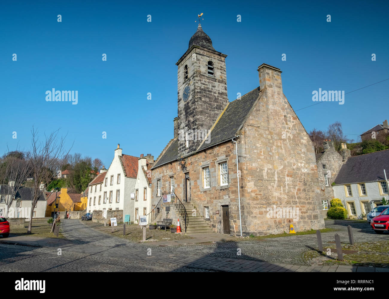 Das Stadthaus im historischen Dorf folgende Sehenswürdigkeiten: Culross, Fife, Schottland. Stockfoto