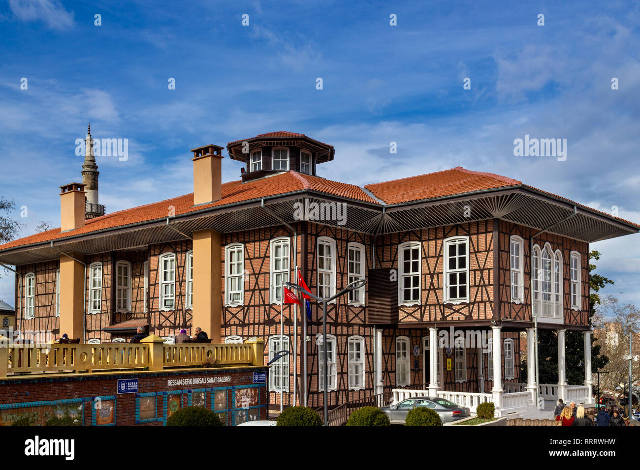 Bursa/Türkei - am 29. Januar 2019: Bursa alte Gemeinde Gebäude Stockfoto