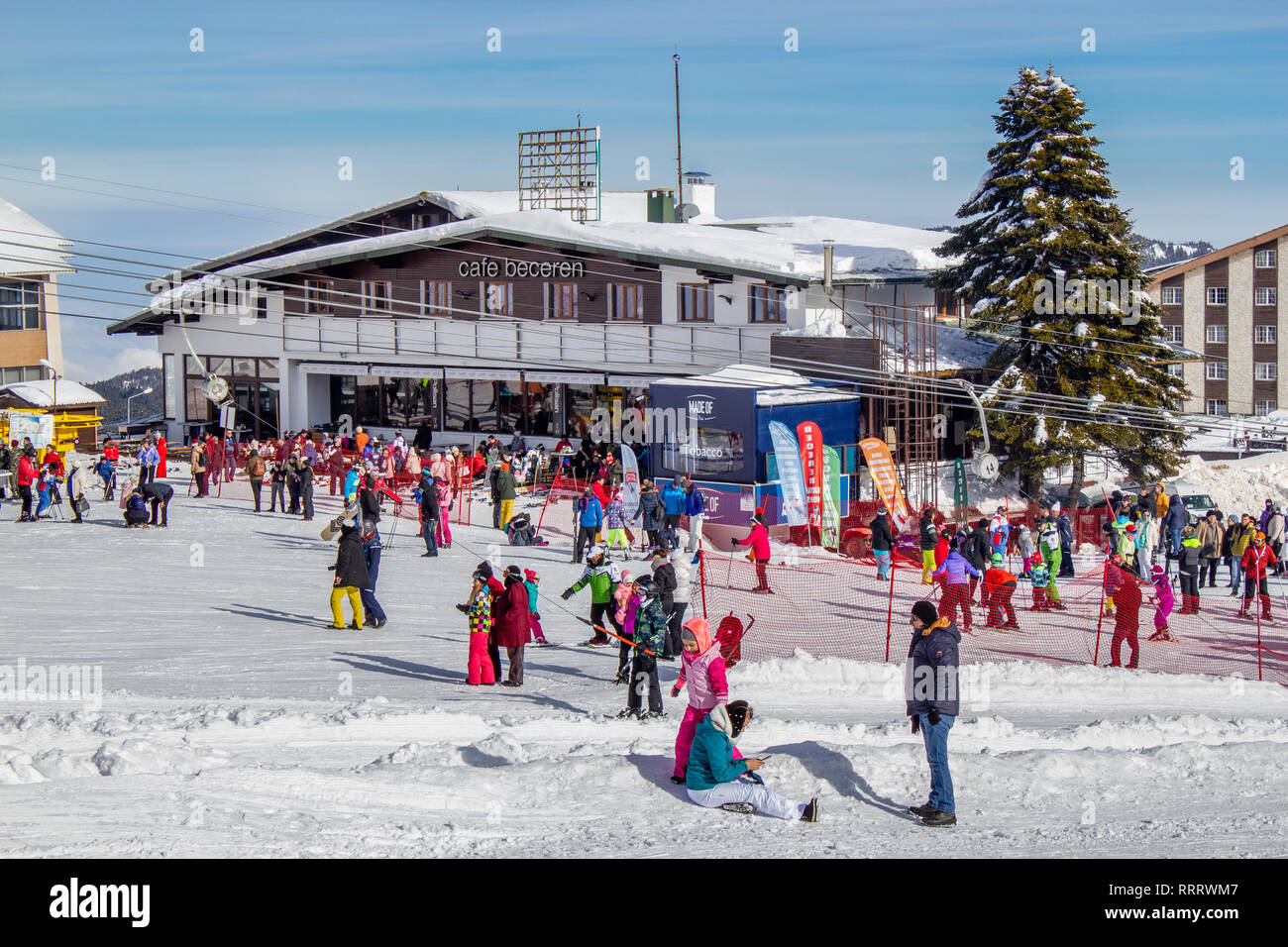 Bursa, Bursa/Türkei - vom 22. Januar 2019: Uludag Ski Resort Hotels area-1 Stockfoto