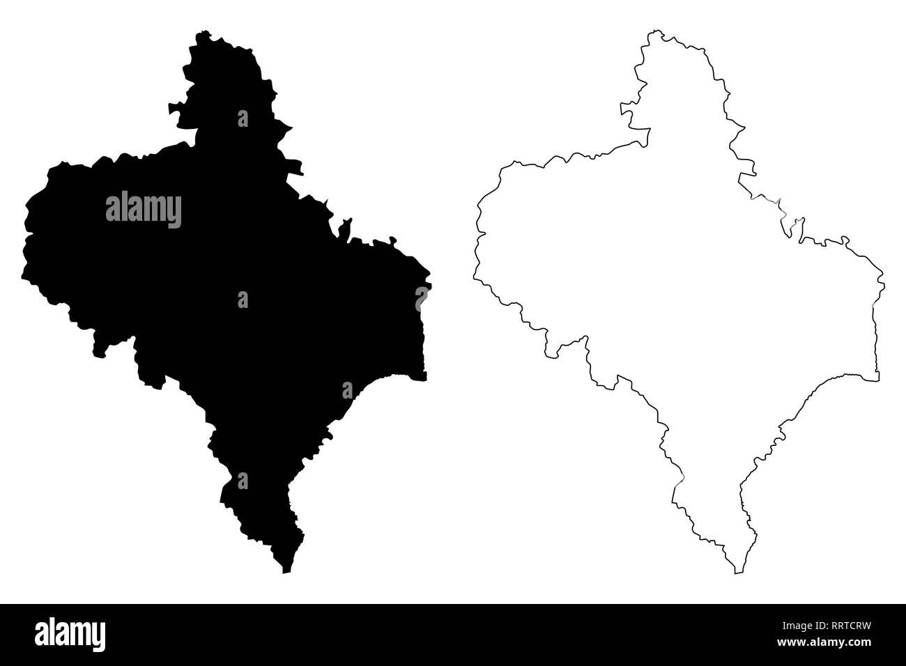 Oblast Iwano-frankiwsk (administrative divisions in der Ukraine, Oblast der Ukraine) Karte Vektor-illustration, kritzeln Skizze (Stanislavshchy Prykarpattia Stock Vektor