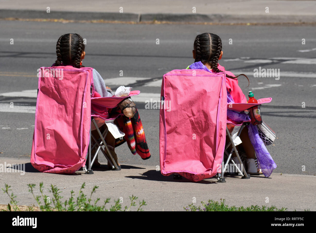Nordamerika, Amerika, American, USA, Pacific Northwest, Washington, Warm Springs, Indian Reservation, Vertrag Tage Pow Wow, Zicklein an der Parade Stockfoto