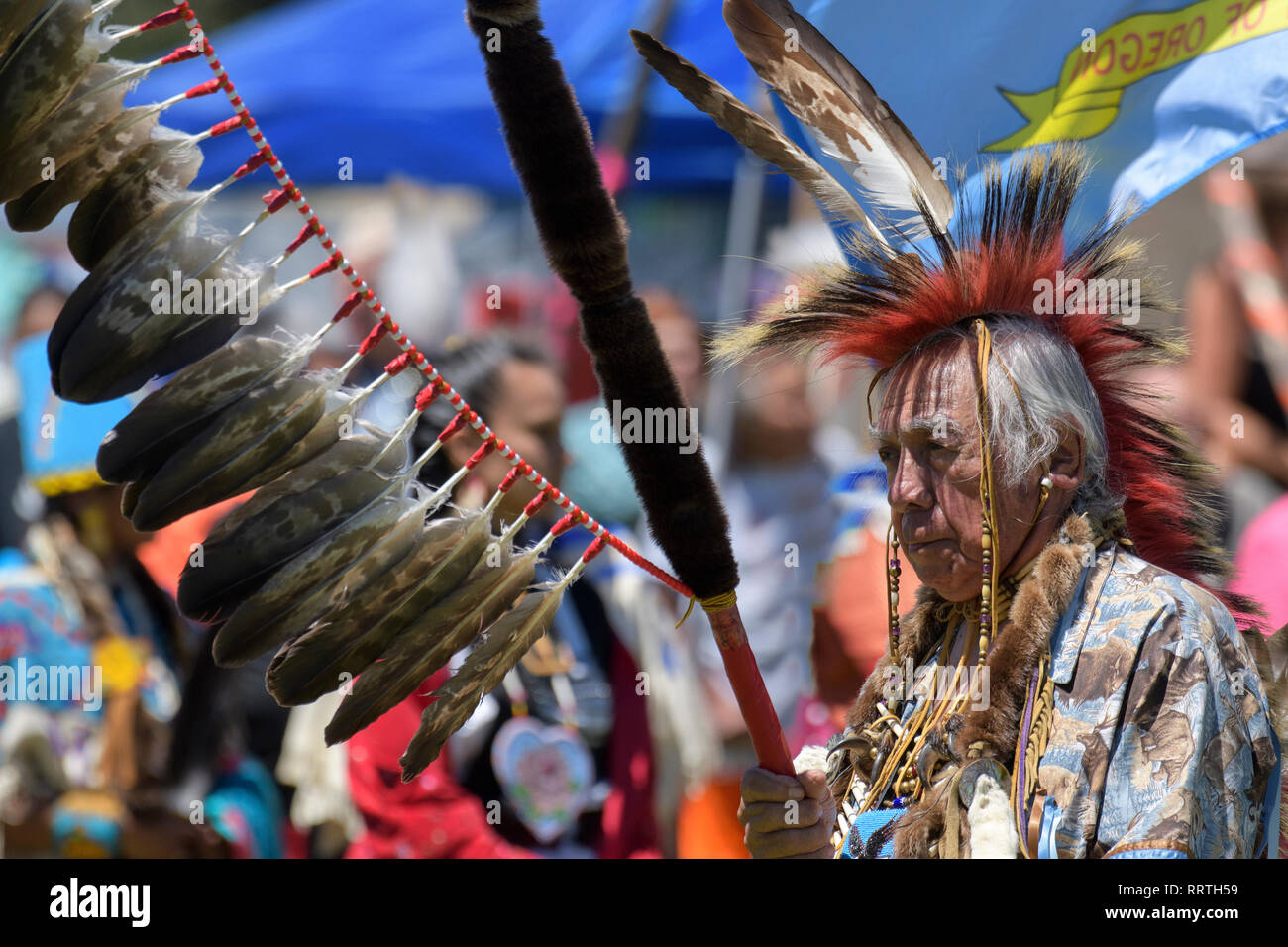 Nordamerika, Amerika, American, USA, Pacific Northwest, Washington, Warm Springs, Indian Reservation, Vertrag Tage Pow Wow, Jeff Sanders, HERR 0098 Stockfoto