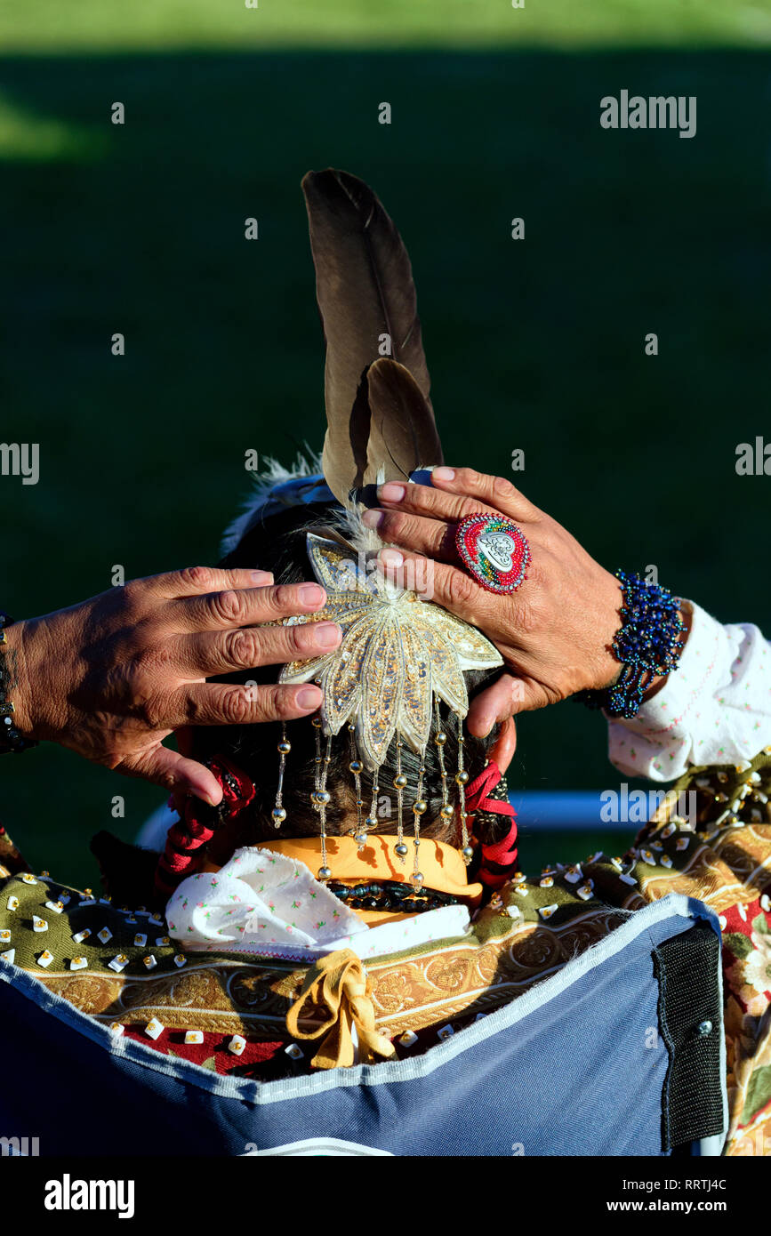 Nordamerika, Amerika, American, USA, Pacific Northwest, Washington, Warm Springs, Indian Reservation, Vertrag Tage Pow Wow, Stockfoto