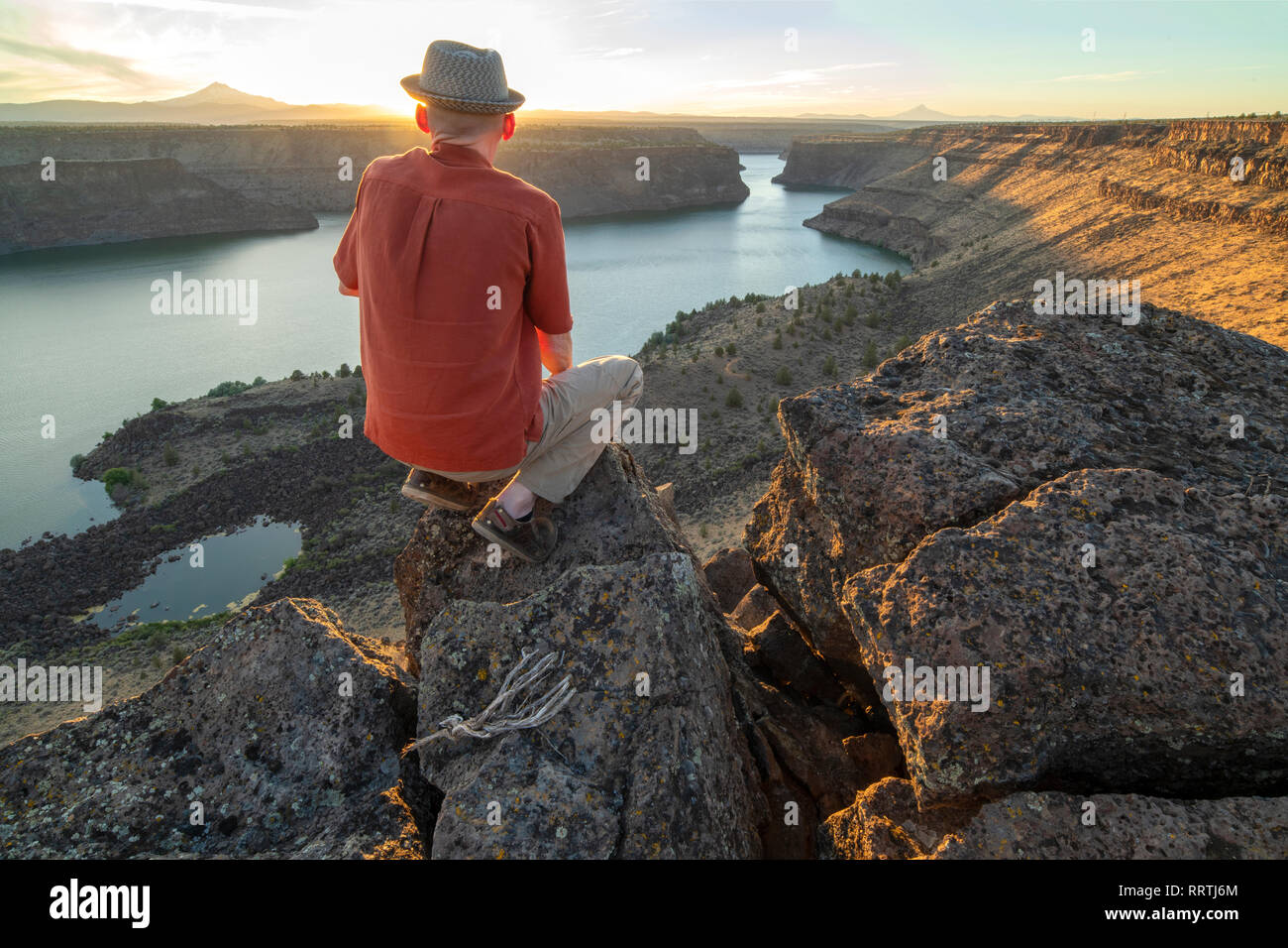 North America, Amerika, American, Pacific Northwest, Washington, Jefferson County, Cove Palisades State Park, See Billy Shinook, Zusammenfluss von Crook Stockfoto