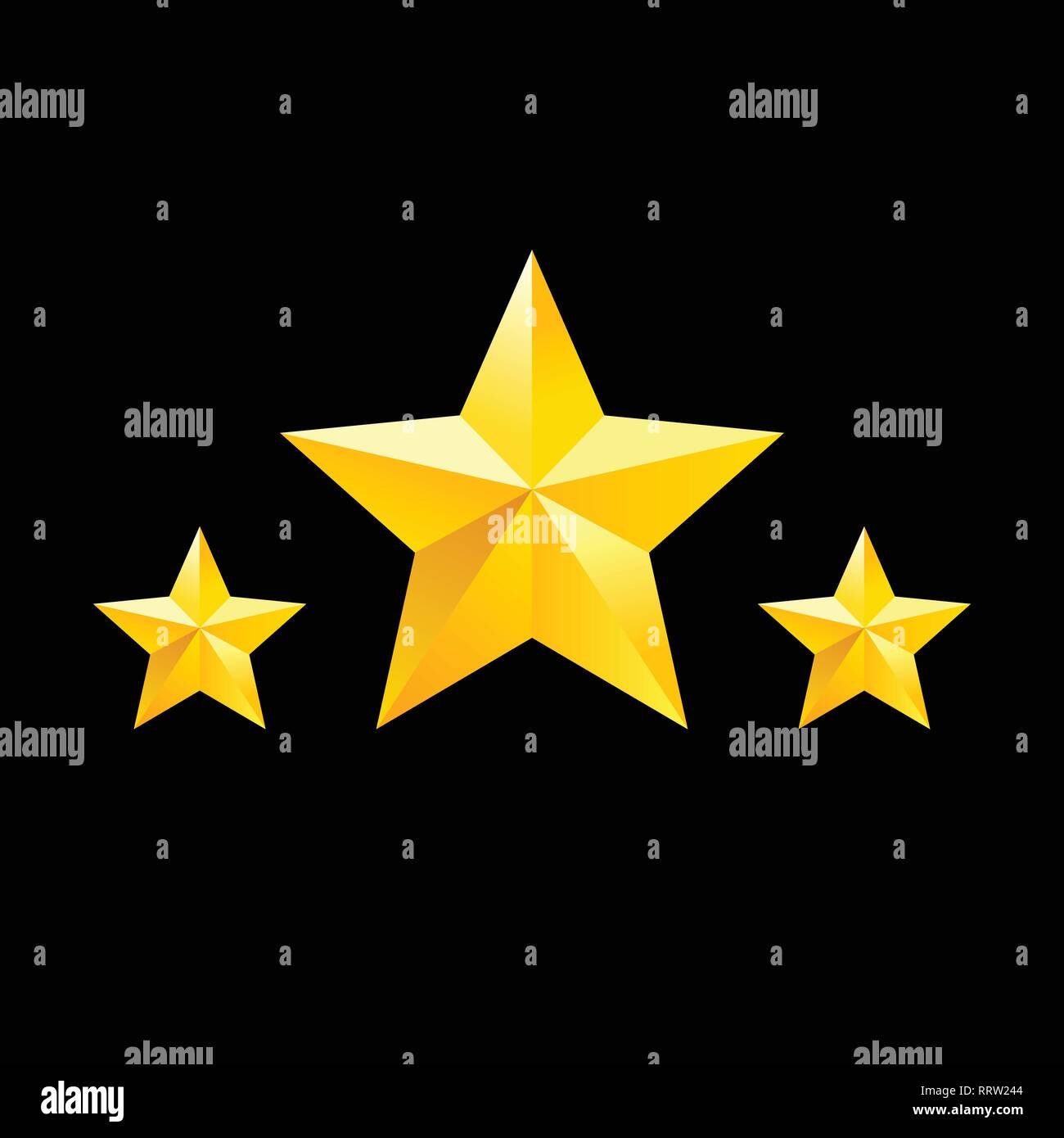 Golden Star Symbole. Vector gelb Elemente für Design Stock Vektor