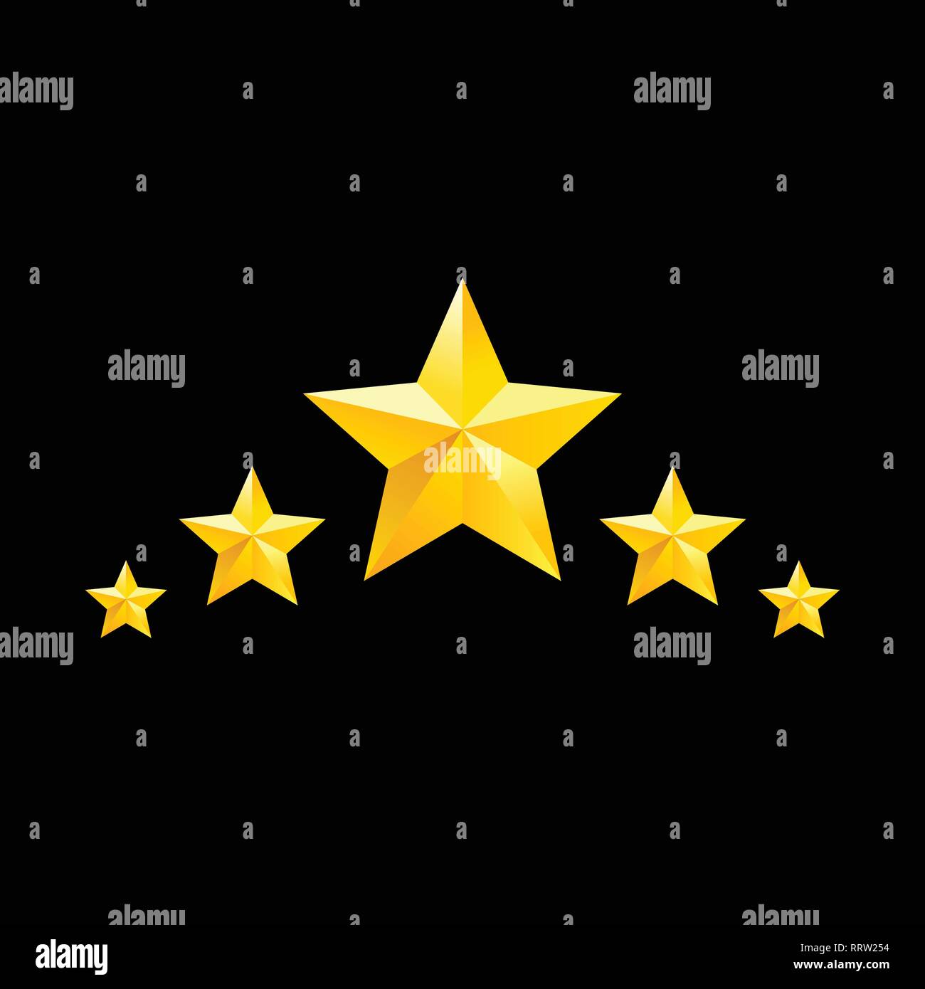 Golden Star Symbole. Vector gelb Elemente für Design Stock Vektor