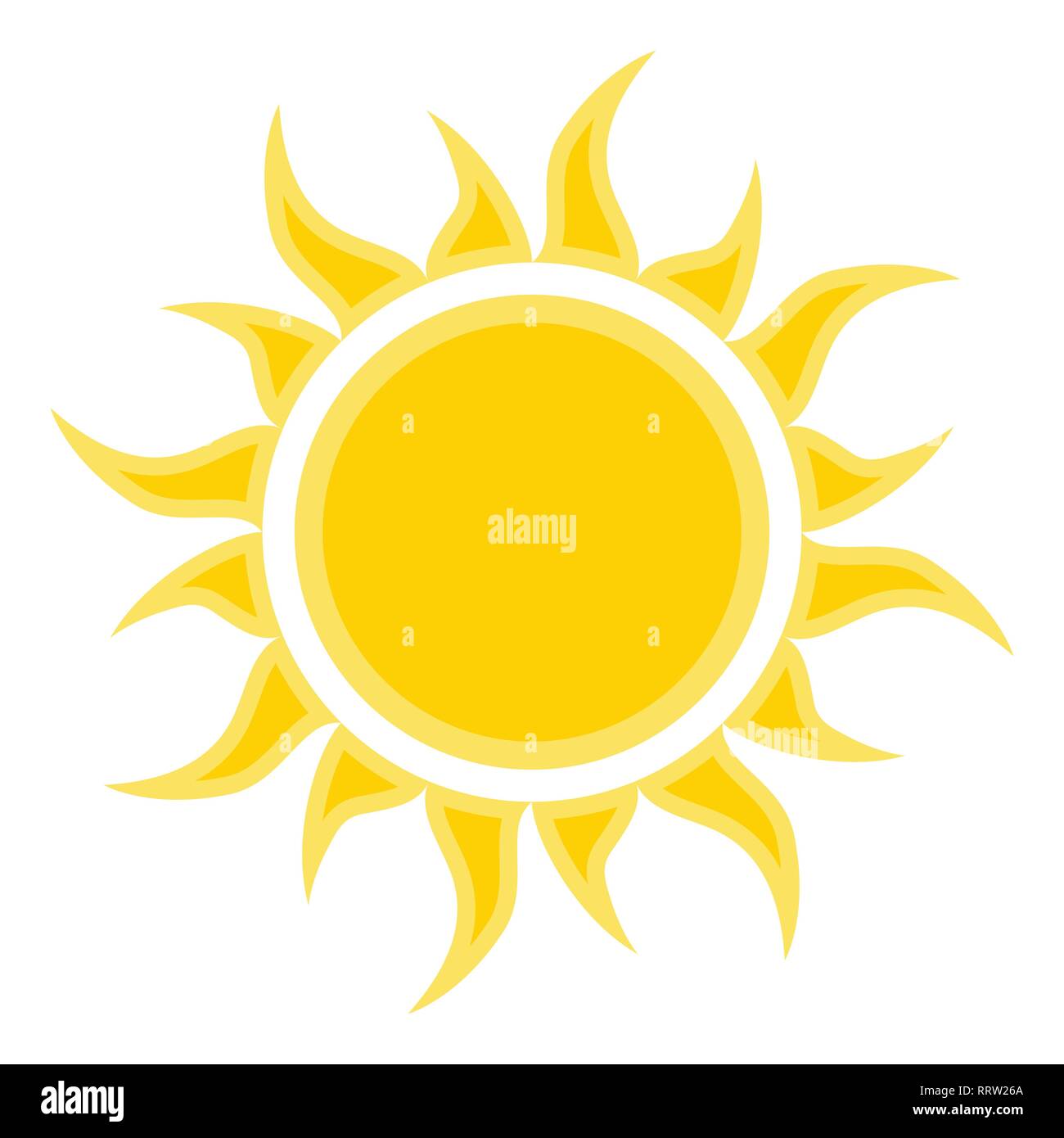 Wohnung Sonne Symbol. Vector Illustration für Design Stock Vektor