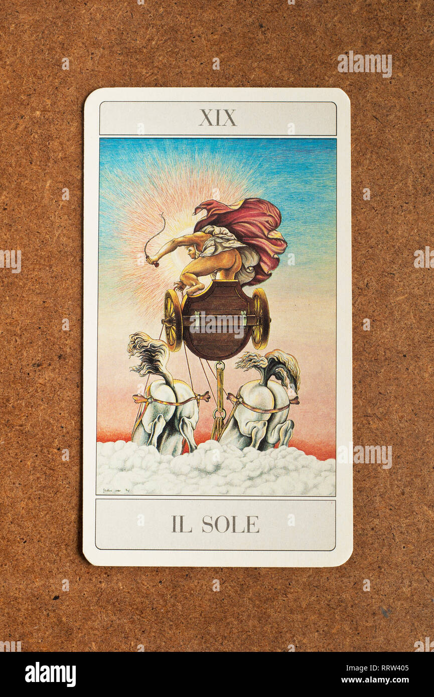 Die Sonne tarot Hauptarcana Stockfoto