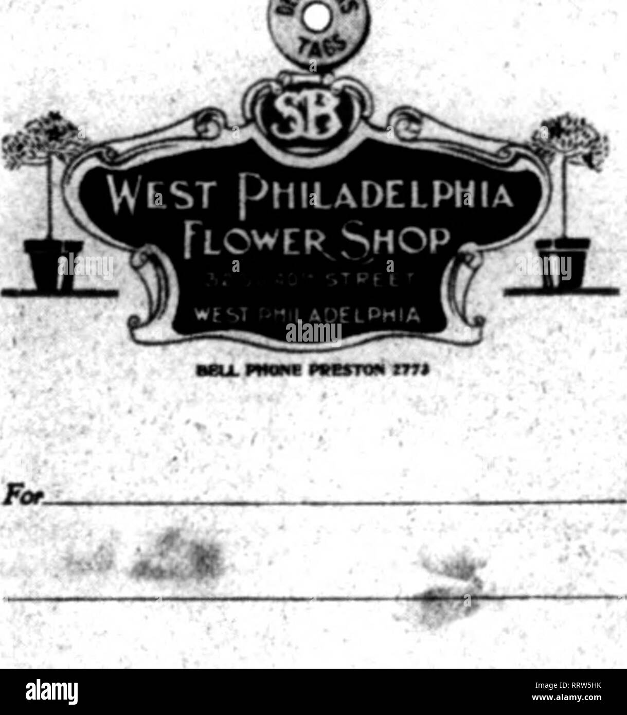 . Floristen Review [microform]. Blumenzucht. u Die Floristen^ Review OCTOBBB 2, 1918. rCTaely haVa Klassen, in einem Der coneerns tun Busi-ness in den Wohngebieten und in der anderen die Häuser im Herzen des Business Centers. Von den beiden, der ehemalige muss mehr Wissen von Blumen besitzen; letztere muss in erster Linie ein erstklassiges Finanzier, Flo-rist danach, für ultimative Erfolg. Die Wohngegend Einzelhändler nicht zu Zeitung Werbung als seine Wettbewerber in der viel befahrenen Abschnitt kann. Er kann nicht nutzen und in Zeiten, in denen ein Über-fördern Stockfoto