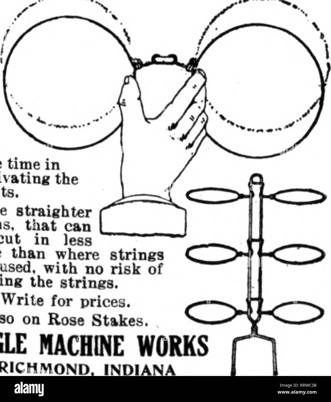 . Floristen Review [microform]. Blumenzucht. Modell Erweiterung Nelke Unterstützung mit zwei 'Oi drei reif. Ea-gewölbte durch Alle th" T^adinf Camatlaa Züchtern eine * die Zuckerrüben • opport auf den Pat. J11 I7 37.'97. 17. "Schreiben für prloee vor ordeilat elnwhere. fraaft Mfatit laartittae. IGOE BROS. 2 - NMife Mh SlTMl BROOKLYN. N.V. "RICHMOND" nelke unterstützt. Sae-Zeit in der Kultivierung der Pflanzen. Gerader, Stiele, schneiden können in weniger Zeit, als wo Zeichenfolgen verwendet werden, ohne das Risiko von schneiden die Saiten. Für Preise Schreiben. Auch auf Rose Stakes. Adler Maschine arbeitet Richmond, INDI Stockfoto