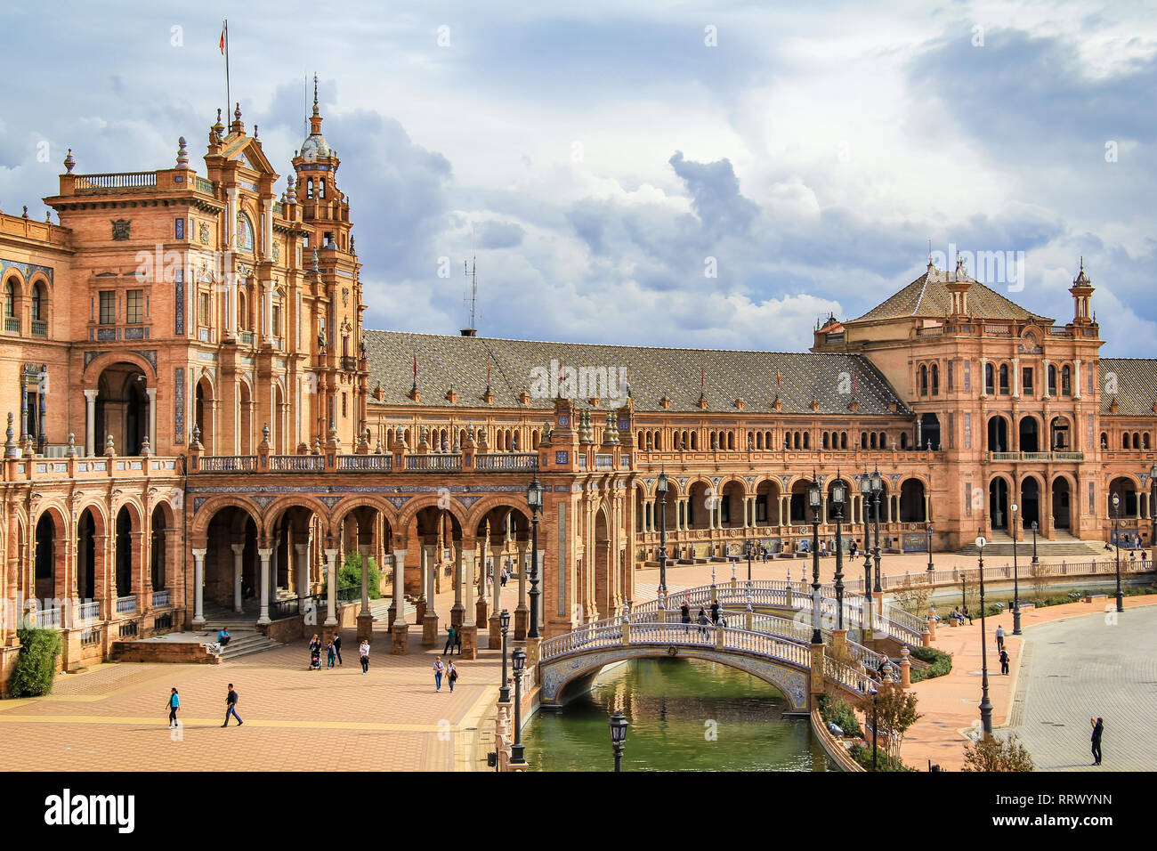 Plaza de Espana in Sevilla, Spanien Stockfoto