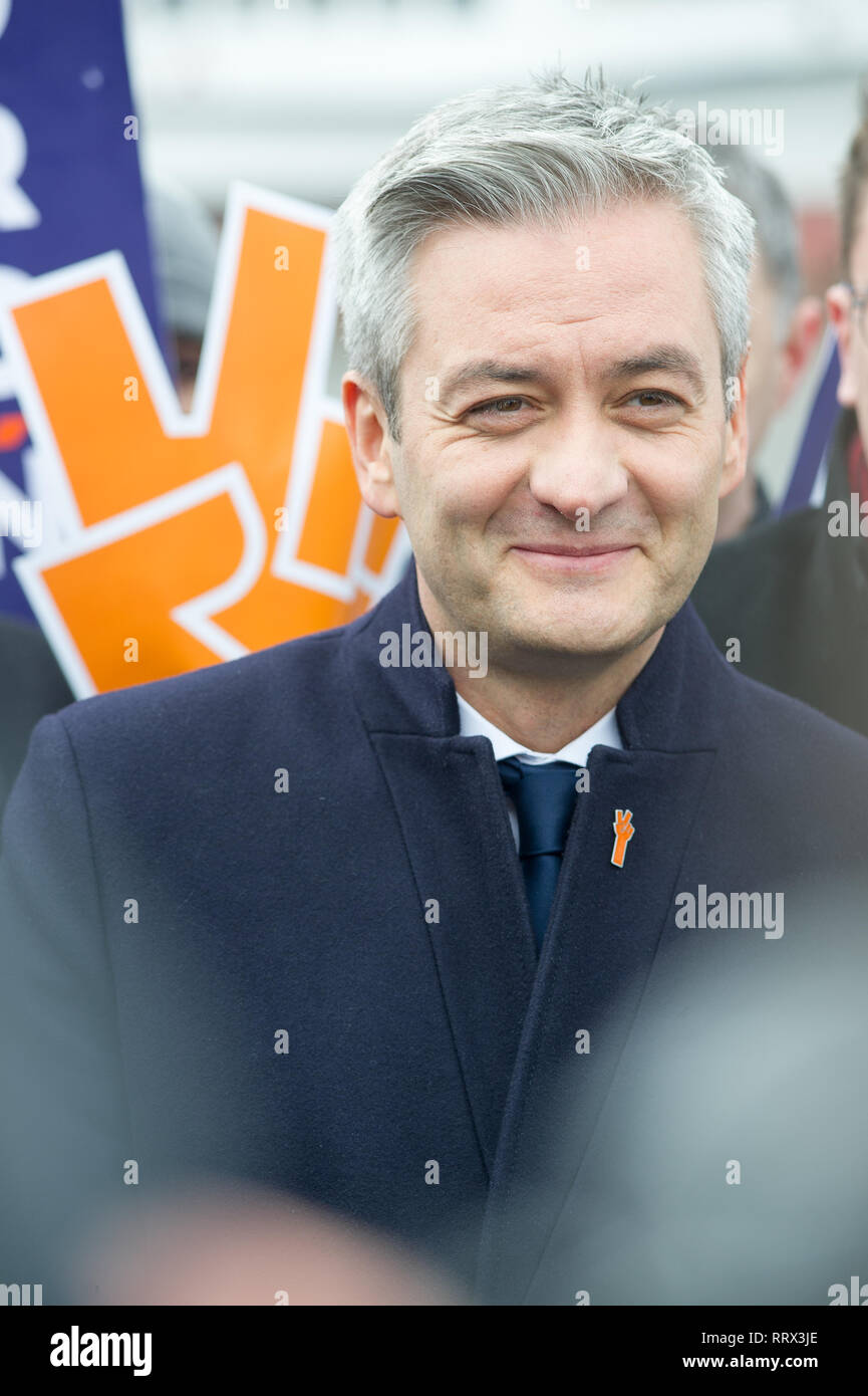 Robert Biedron, Leiter und Gründer der Wiosna (Frühling), Polnisch sozial-demokratischen und pro-europäischen politischen Partei während der regionalen Übereinkommen in Danzig, Stockfoto