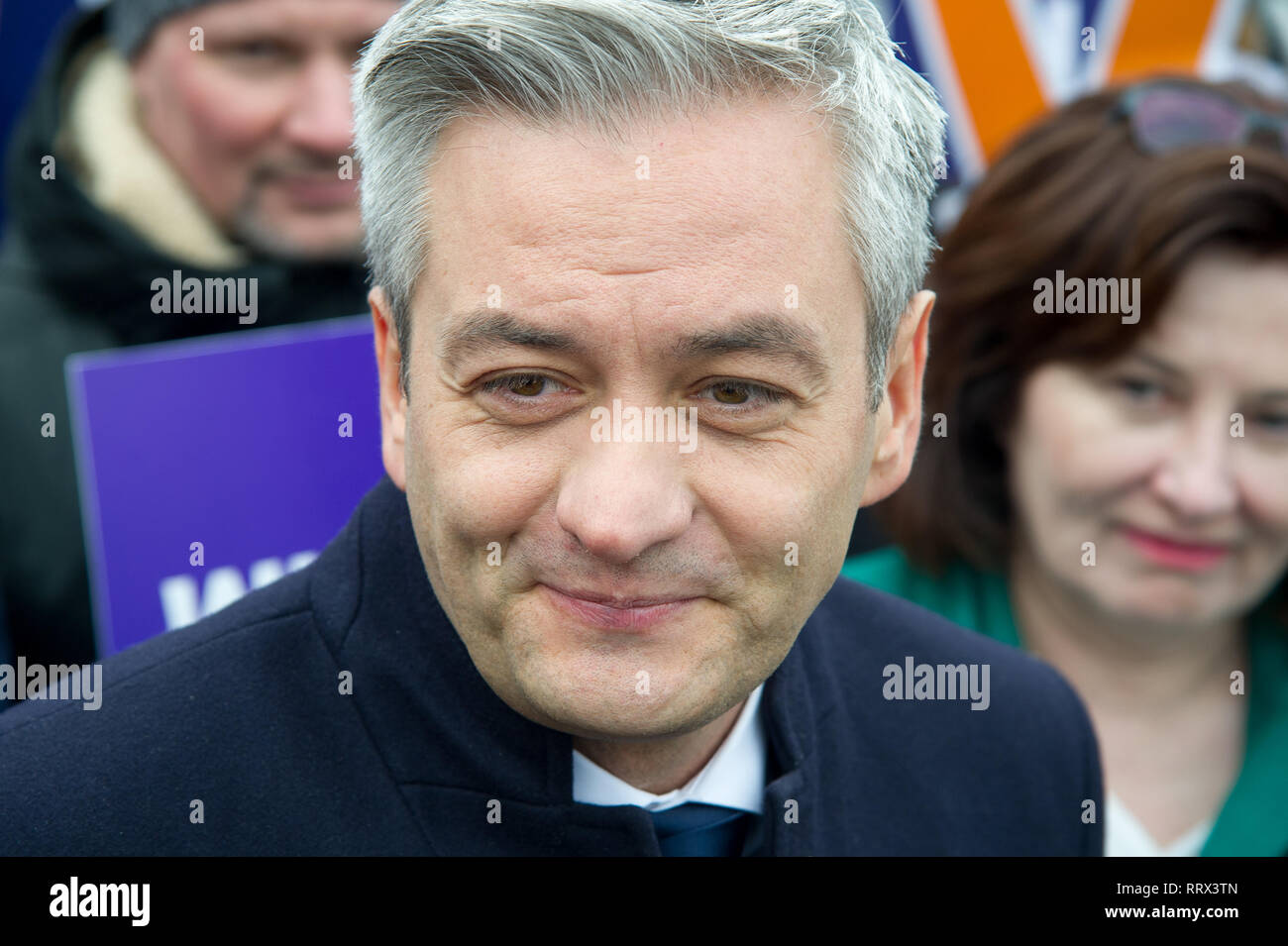 Robert Biedron, Leiter und Gründer der Wiosna (Frühling), Polnisch sozial-demokratischen und pro-europäischen politischen Partei während der regionalen Übereinkommen in Danzig, Stockfoto