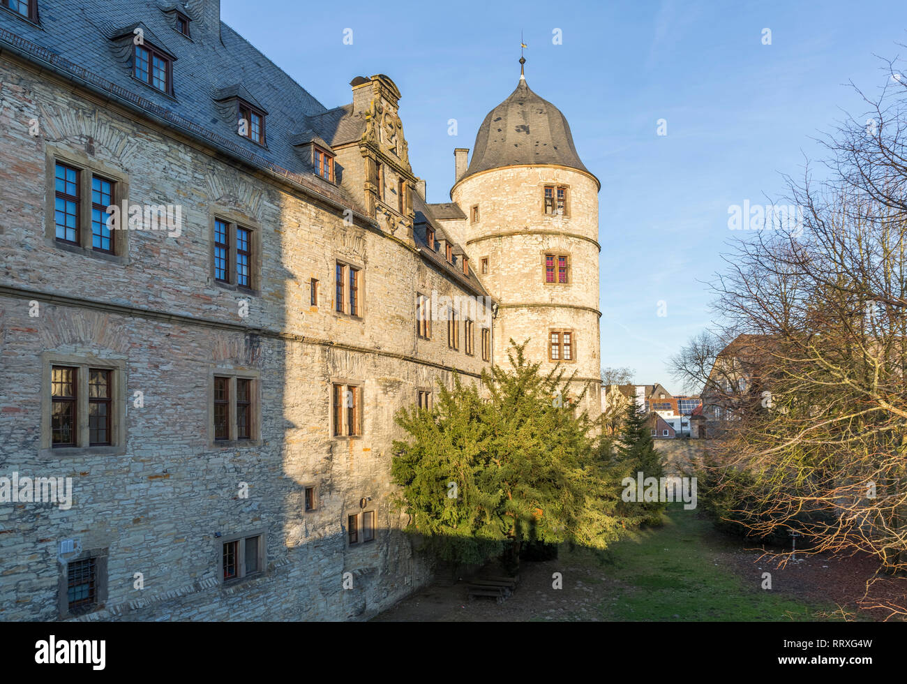 Eine Renaissance Wewelsburg Schloss berühmt als das zentrale und SS Heinrich Himmler Kult-Website, Deutschland Stockfoto