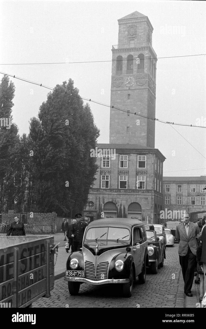 Deutschland - Deutschland Ca. 1950, Rathaus in Mülheim an der Ruhr. Stockfoto