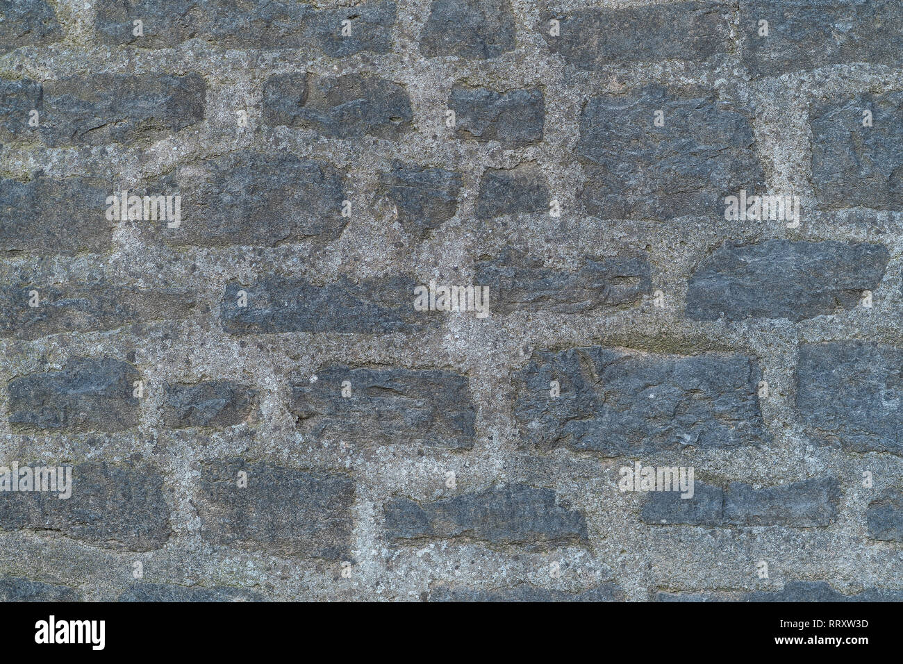 Natursteinmauer, todesmutigen, direkter Sicht Stockfoto