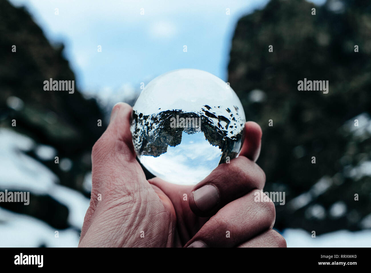 Crystal Ball Mountain Aufnahme Stockfoto