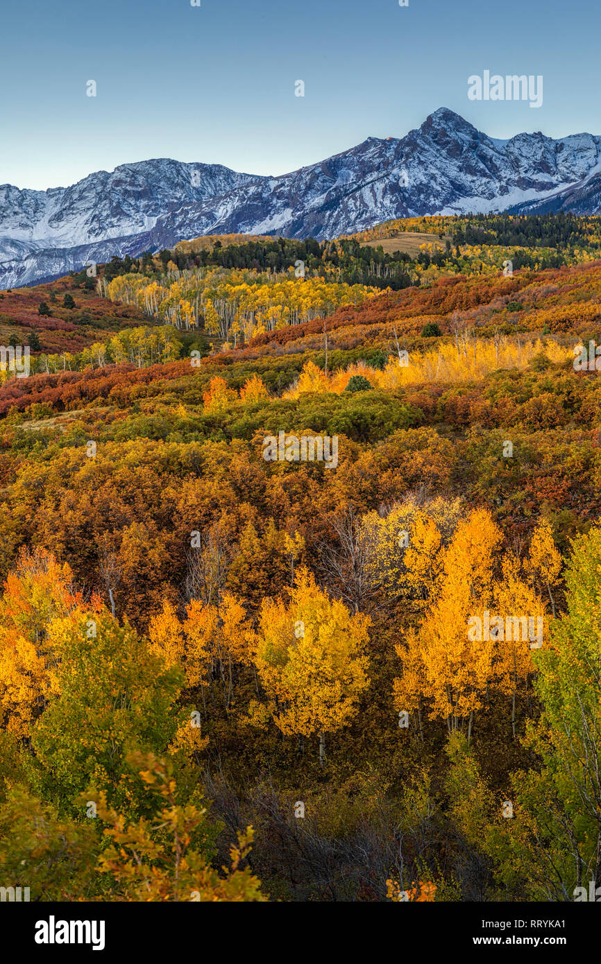 Colorado's Dallas in den San Juan Mountains im Herbst Teilen Stockfoto