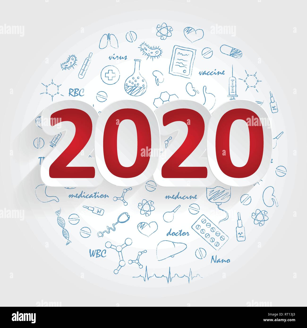 Kreative Ideen, Konzept, 2020 Kalender, typografische Vector Illustration  Stock-Vektorgrafik - Alamy