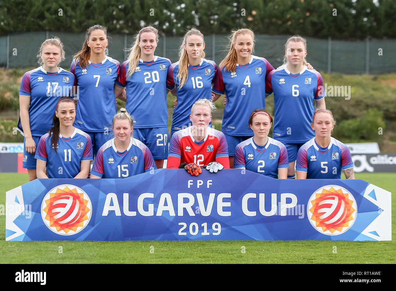 Parchal Gefuhrt 27 02 19 Bela Vista Municipal Stadium Algarve Cup 19 Kanada Island Frauen Team Island Wahrend Des Spiels Kanada Island Frauen Stockfotografie Alamy