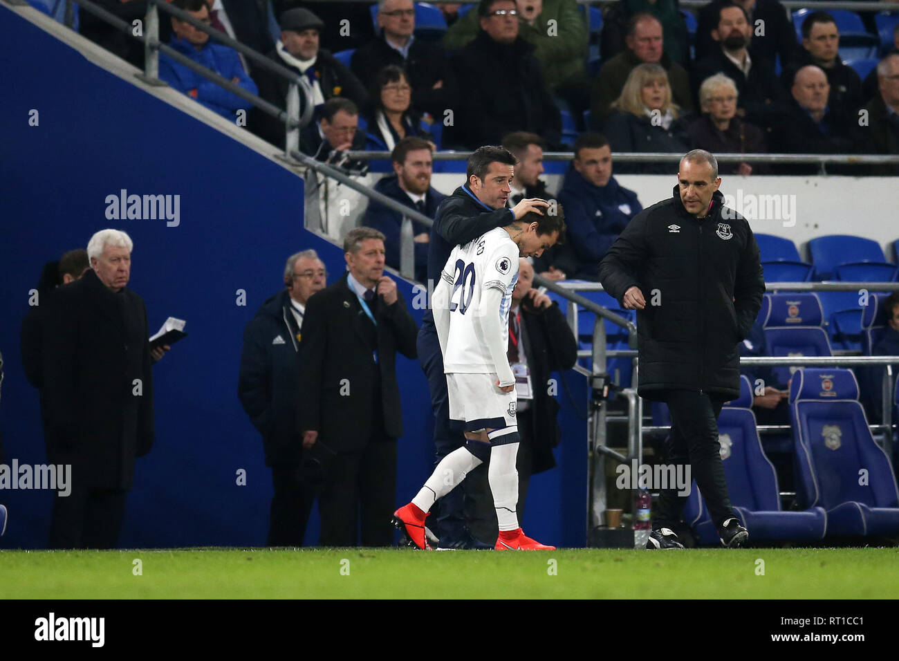 Marco Silva, der Manager von Everton Chats und gibt seine Anweisungen