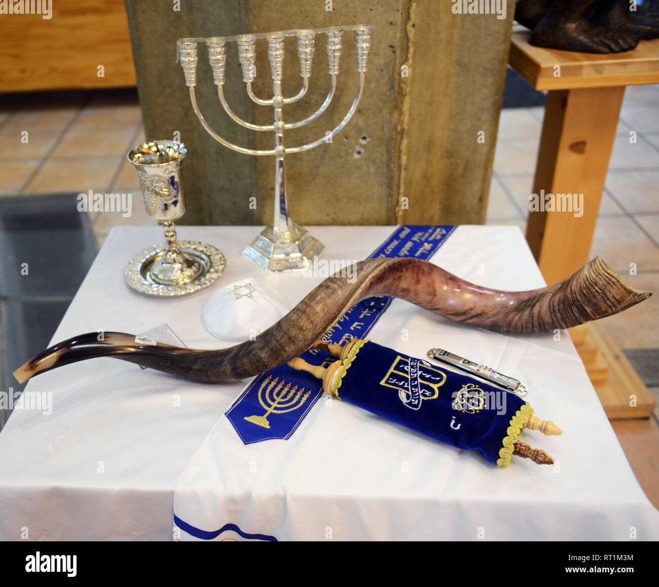 Jüdische Symbole Artefakte Stockfoto