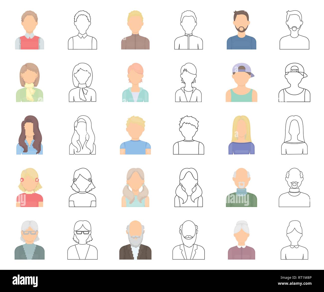 Aussehen, Kunst, Athlet, Avatar, Glatze, Bart, Junge, Cartoon, Outline, Sammlung, Design, Kleid, Gesicht, Mimik, Mode, Mädchen, Gläser, Großvater, Großmutter, Frisur, Kopf, menschliche, Icon, Illustration, isoliert, Logo, Mann, Schnurrbart, Außen, Menschen, Personen, Portrait, Satz, Zeichen, Stiefvater, Stiefmutter, Stil, Symbol, Lehrer, Riegel, Benutzer, Vector, Web, Frau, Arbeiten, Vektor, Vektoren, Stock Vektor