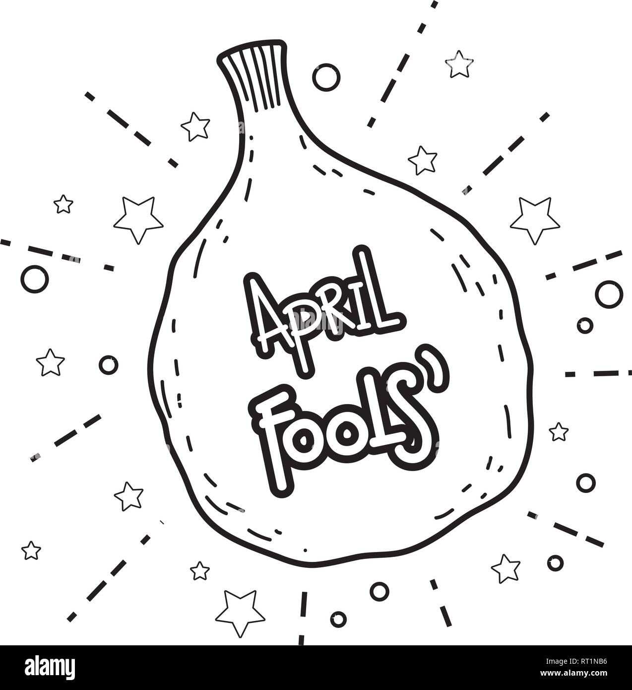 April Fools Day ballon Helium Stock Vektor