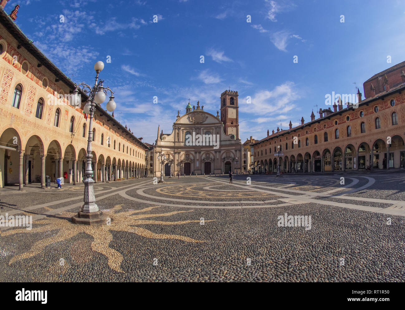 Vigevano - Italien, der historischen Ducale Stockfoto