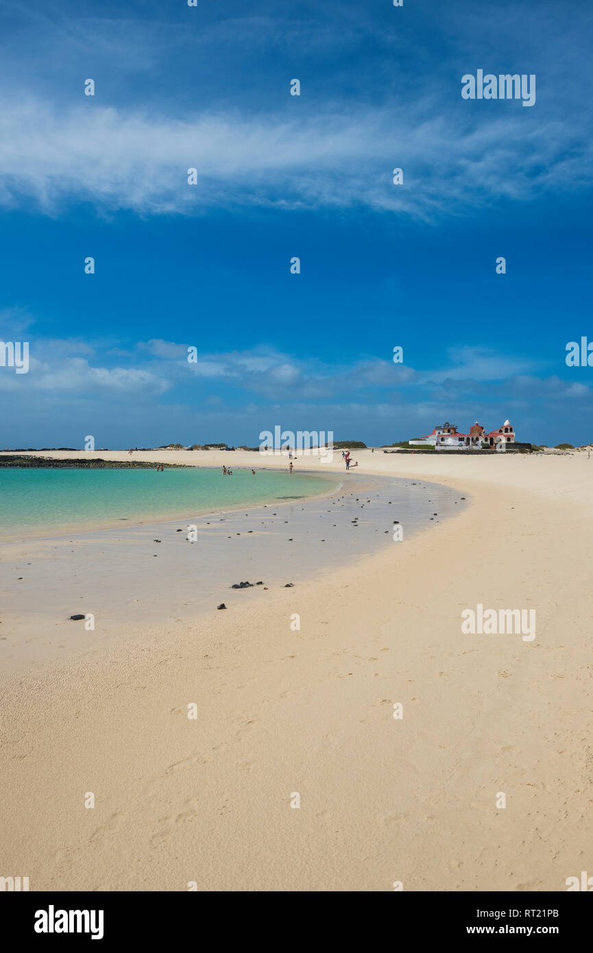 Spanien, Kanarische Inseln, Fuerteventura, El Cotillo, Playa Chica Stockfoto