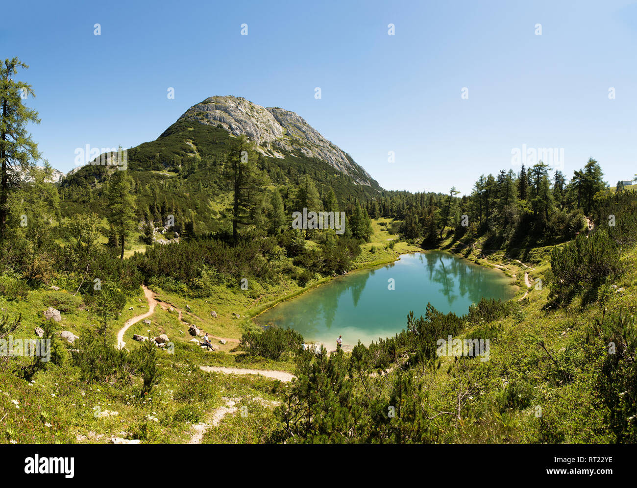 Österreich, Steiermark, Tauplitz, Totes Gebirge, See Maerchensee Stockfoto