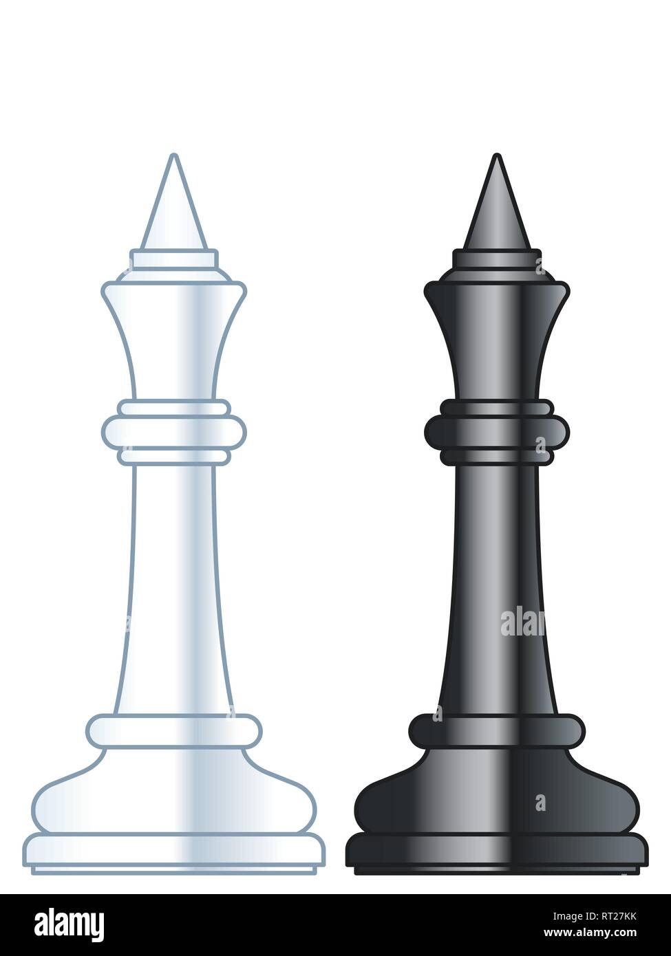 Illustration der abstrakten Chess king Stücke Stock Vektor