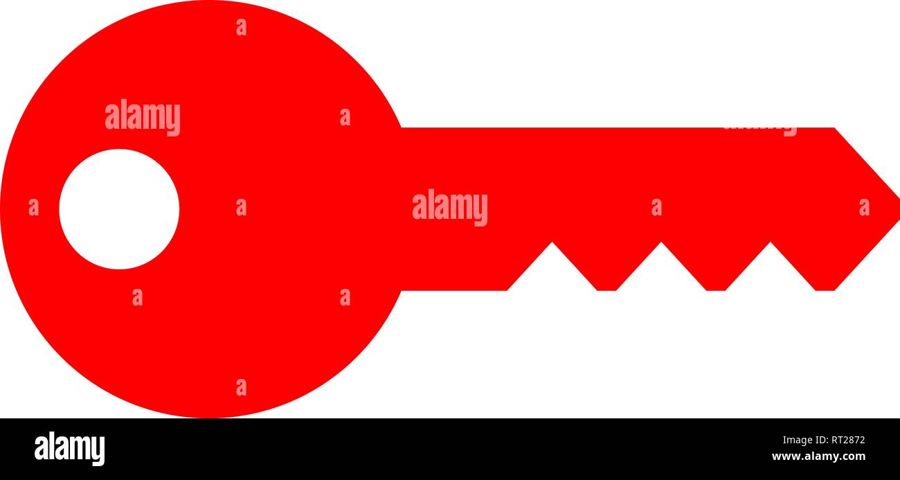 Taste Symbol - Rot, isoliert - Vector Illustration Stock Vektor