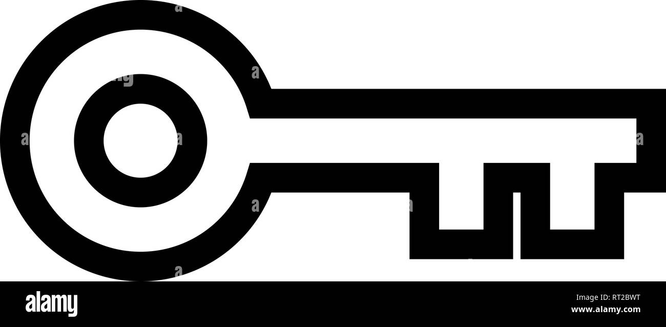 Taste Symbol - Schwarz einfache Umrisse, isoliert - Vector Illustration Stock Vektor