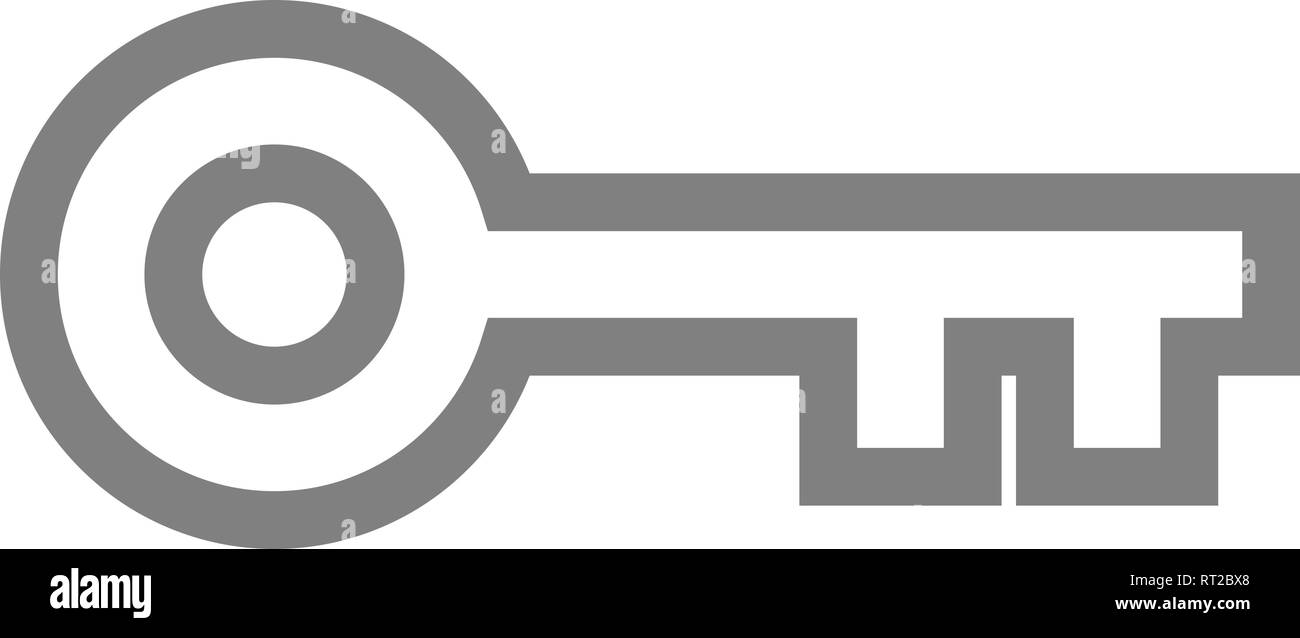 Taste Symbol - Rot einfache Umrisse, isoliert - Vector Illustration Stock Vektor