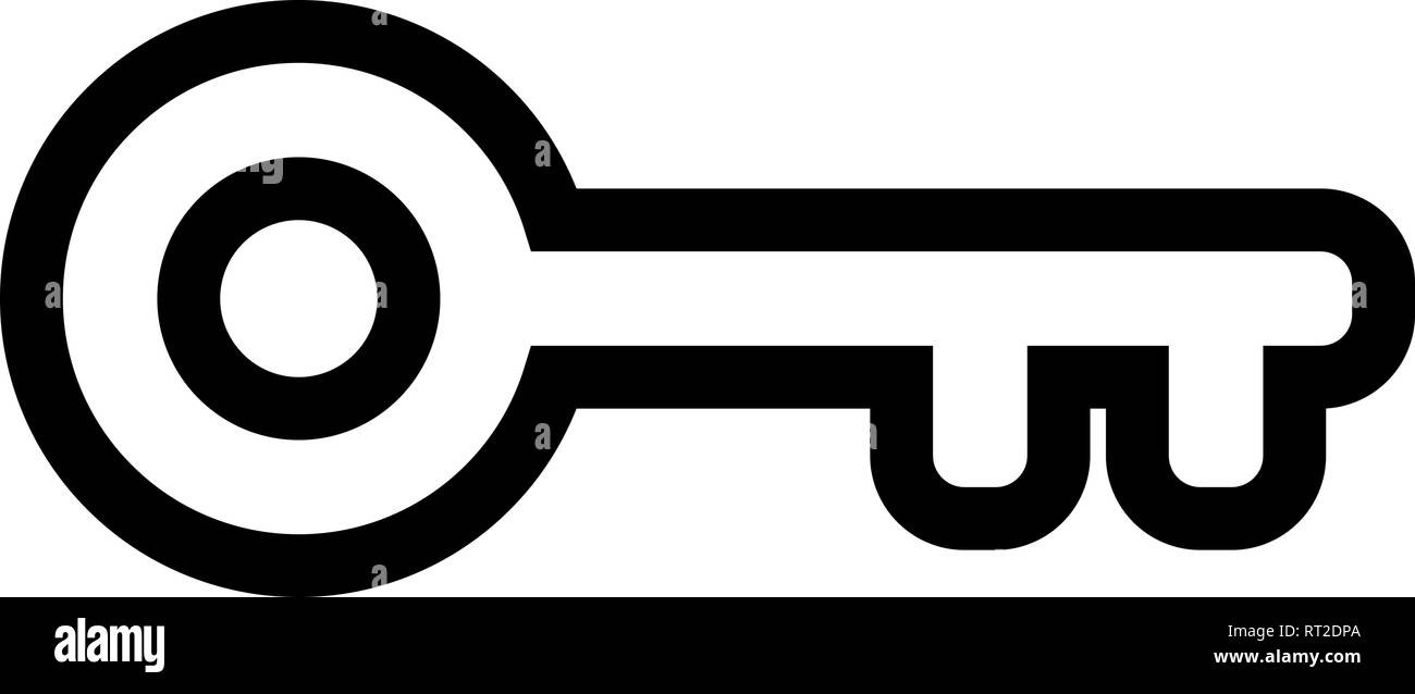 Taste Symbol - Schwarz einfache Umrisse, isoliert - Vector Illustration Stock Vektor