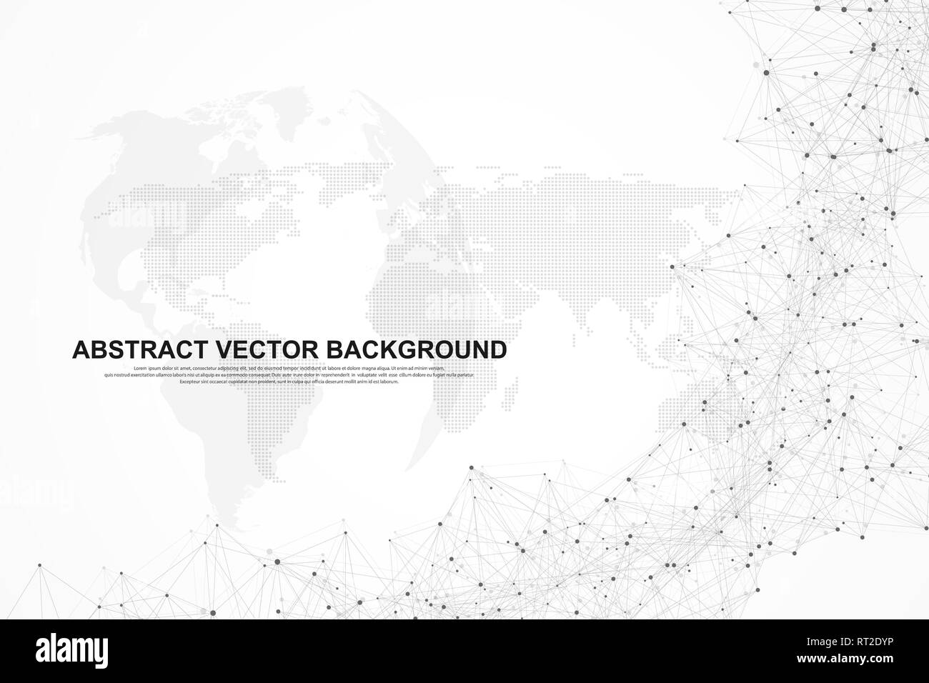Internetverbindung Hintergrund, abstrakten Sinne von Wissenschaft und Technik Grafik Design. Globales Netzwerk Verbindung Stock Vektor