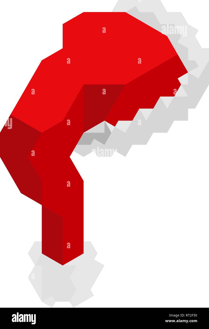 Santa Claus hat Geometrische Weihnachten Abbildung Stock Vektor
