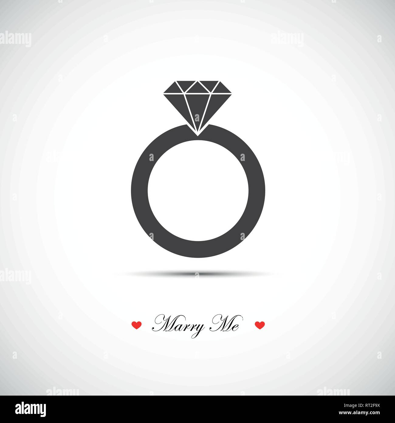Mich heiraten Hochzeit Ring Symbol Piktogramm Vektor-illustration EPS 10. Stock Vektor