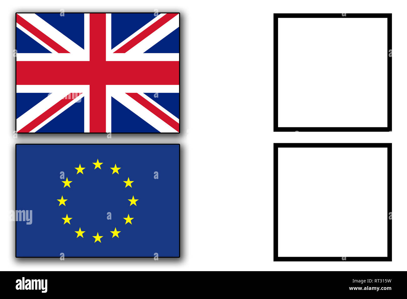 Brexit voting Form Stockfoto