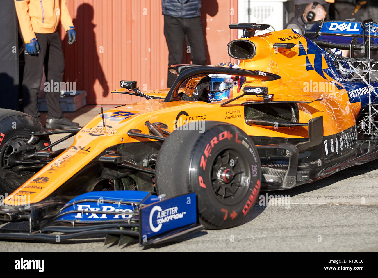 Carlos Sainz (McLaren F1 Team) MCL 34 Auto, gesehen vor dem Winter Testtagen auf dem Circuit de Catalunya in Montmelo (Katalonien). Stockfoto