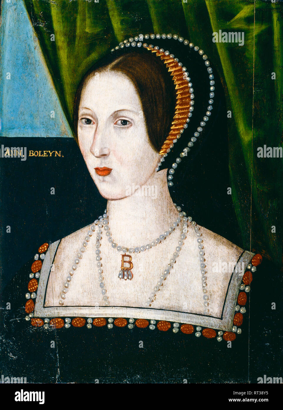 Anne Boleyn (ca. 1501 oder 1507-1536), Königin von England, (1533-1536) als zweite Ehefrau von König Heinrich VIII, Porträtmalerei, vor 1626 Stockfoto