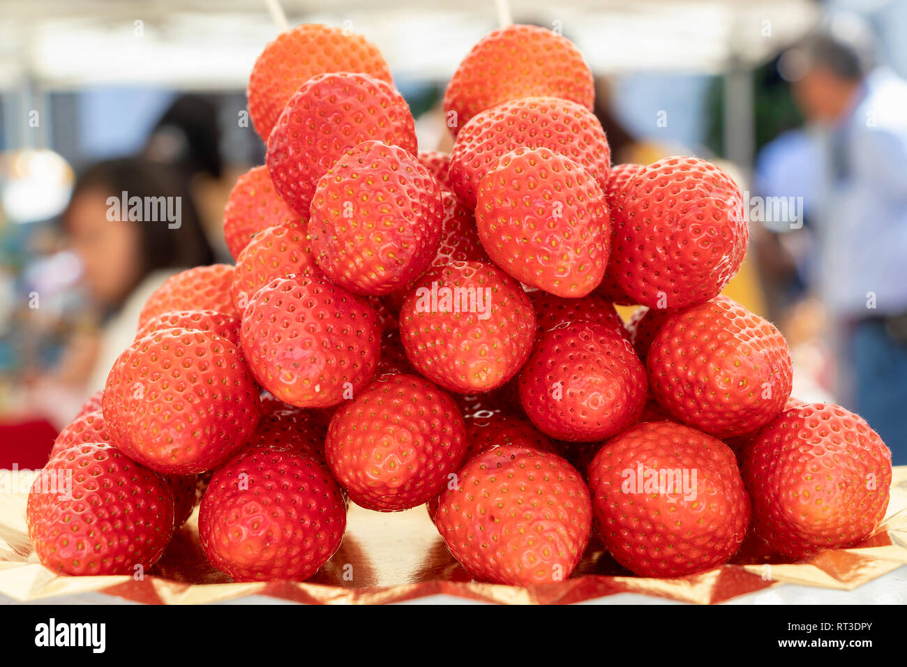 Frische Erdbeeren in einem Markt Stockfoto