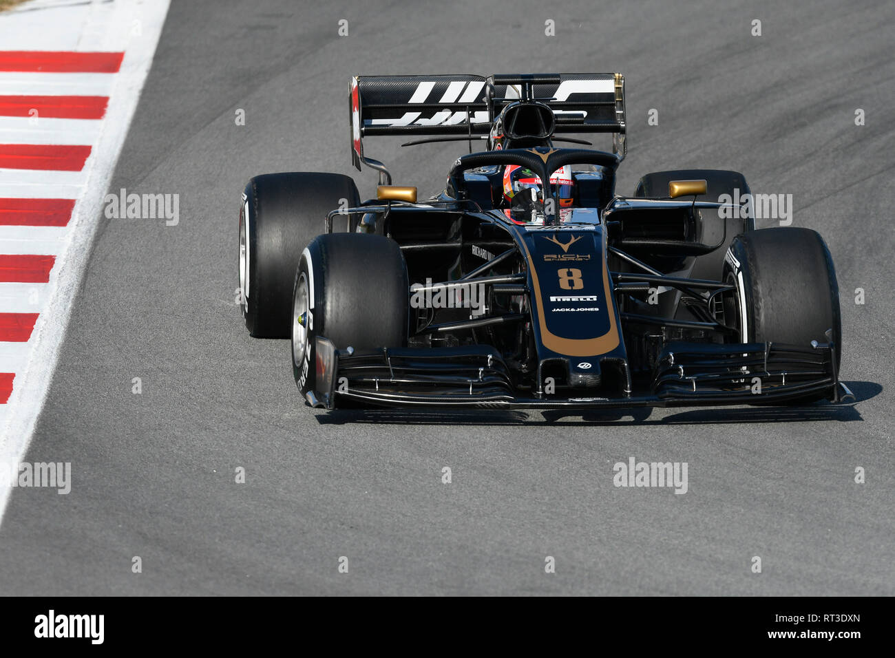 Circuit de Barcelona-Catalunya Spanien, 18.2.2019, Motorsport: Formel 1 Winter Prüfung - - - Romain Grosjean (FRA), Haas VF-19 Stockfoto